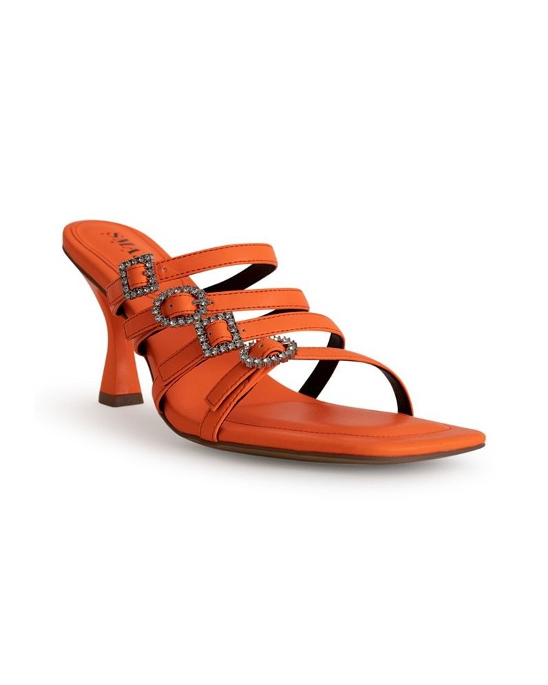 Women's Roz Dress Sandals - Extended Sizes 10-14 Orange $77.55 Shoes