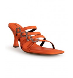 Women's Roz Dress Sandals - Extended Sizes 10-14 Orange $77.55 Shoes