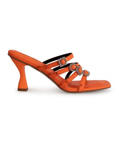 Women's Roz Dress Sandals - Extended Sizes 10-14 Orange $77.55 Shoes