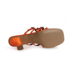 Women's Roz Dress Sandals - Extended Sizes 10-14 Orange $77.55 Shoes