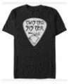 Twisted Sister Men's Guitar Pick Logo Short Sleeve T-Shirt Black $14.35 T-Shirts