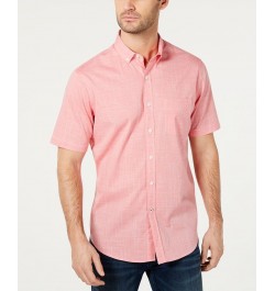 Men's Texture Check Stretch Cotton Shirt PD04 $16.69 Shirts