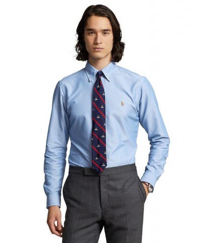 Men's Classic-Fit Performance Oxford Shirt Blue $54.76 Shirts