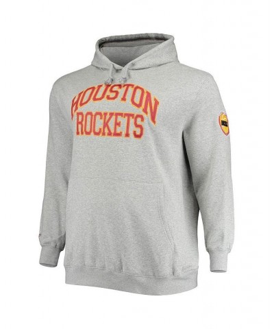 Men's Hakeem Olajuwon Heather Gray Houston Rockets Big and Tall Name and Number Pullover Hoodie $48.15 Sweatshirt