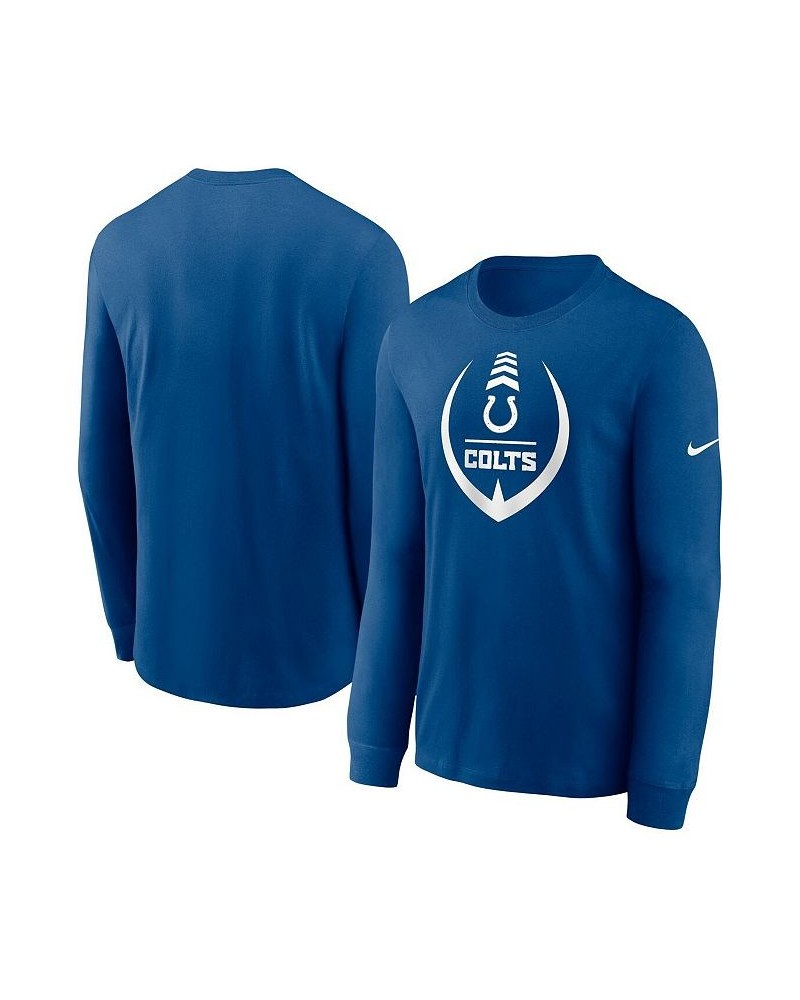 Men's Royal Indianapolis Colts Icon Legend Long Sleeve T-shirt $32.99 T-Shirts