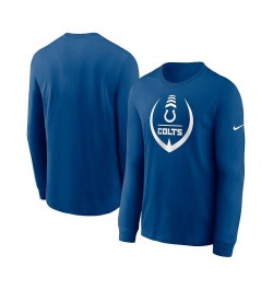 Men's Royal Indianapolis Colts Icon Legend Long Sleeve T-shirt $32.99 T-Shirts