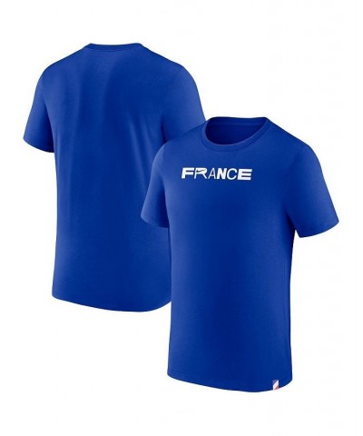 Men's Blue France National Team Voice Team T-shirt $20.39 T-Shirts