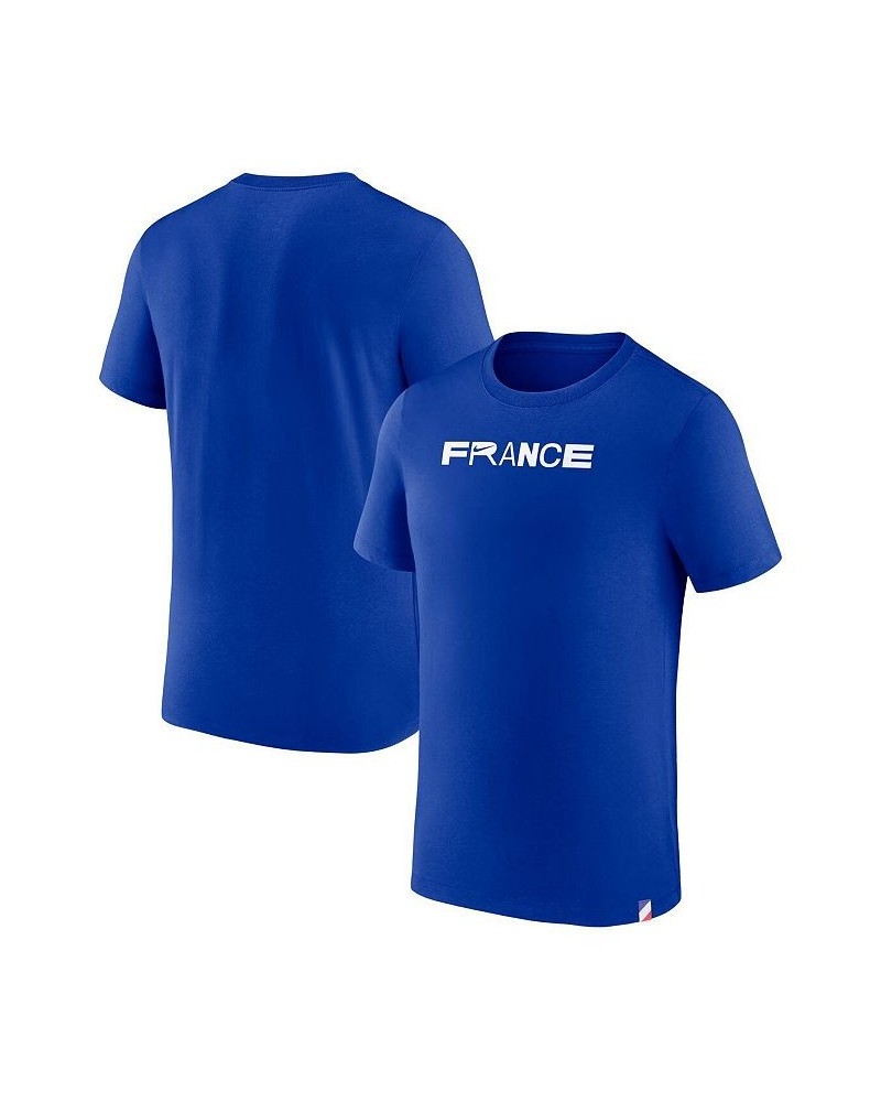 Men's Blue France National Team Voice Team T-shirt $20.39 T-Shirts