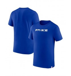 Men's Blue France National Team Voice Team T-shirt $20.39 T-Shirts