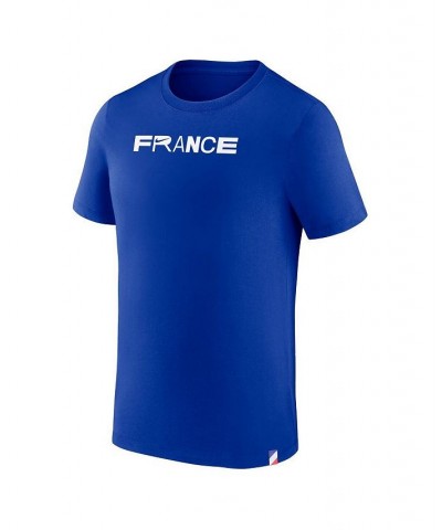 Men's Blue France National Team Voice Team T-shirt $20.39 T-Shirts