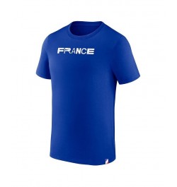 Men's Blue France National Team Voice Team T-shirt $20.39 T-Shirts