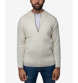 Men's Ribbed Mock Neck Quarter-Zip Sweater Tan/Beige $31.90 Sweaters