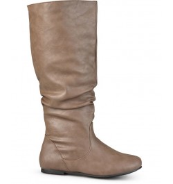 Women's Jayne Wide Calf Boots Brown $45.00 Shoes