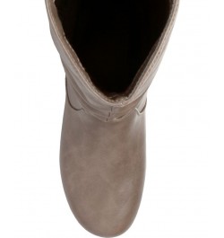 Women's Jayne Wide Calf Boots Brown $45.00 Shoes