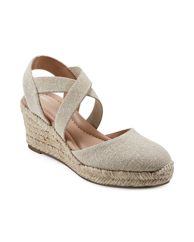 Women's Meza Casual Strappy Espadrille Wedges Sandal Multi $39.60 Shoes