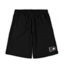 Men's Black, Heathered Charcoal Philadelphia Flyers Big and Tall T-shirt and Shorts Sleep Set $26.04 Pajama