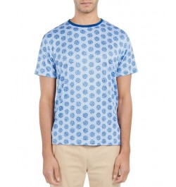 Men's Floral Dot T-Shirt Blue $24.26 Shirts