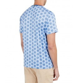 Men's Floral Dot T-Shirt Blue $24.26 Shirts