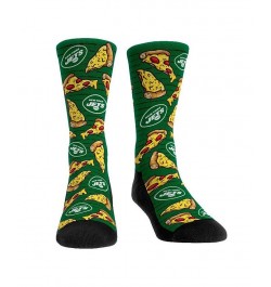 Men's Rock Em Socks New York Jets Localized Food Pizza Crew Socks $12.50 Socks