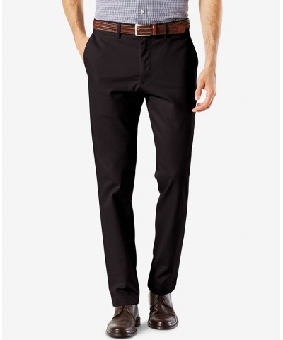 Men's Signature Lux Cotton Slim Fit Stretch Khaki Pants Black $32.99 Pants