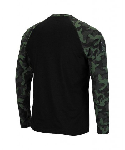 Men's Black Virginia Cavaliers OHT Military-Inspired Appreciation Camo Raglan Long Sleeve T-shirt $19.20 T-Shirts