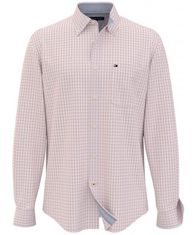 Men's Big & Tall Classic-Fit Twain Stretch Check Shirt Precious Pink $37.95 Shirts