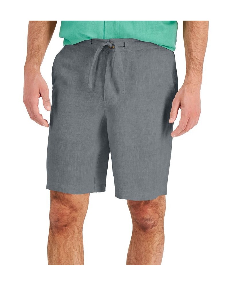 Men's 100% Linen Drawstring Shorts PD02 $14.08 Shorts