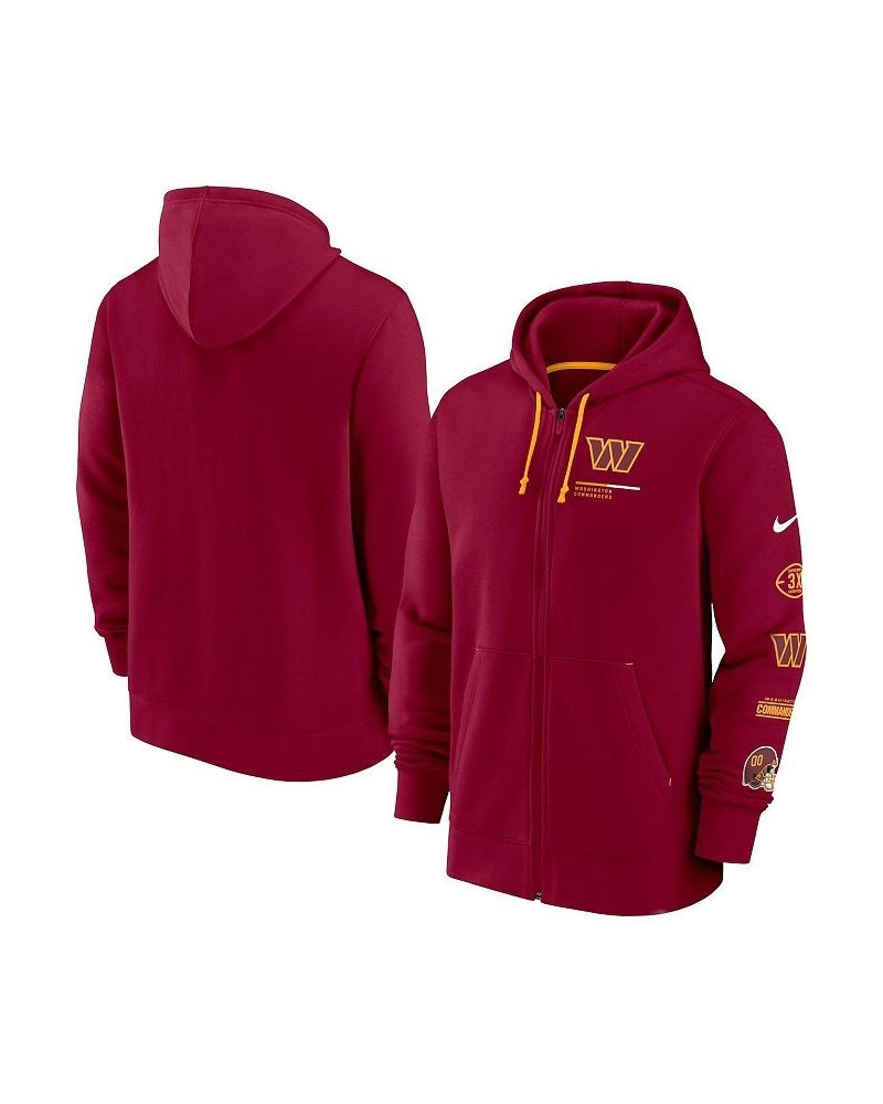 Men's Burgundy Washington Commanders Surrey Full-Zip Hoodie $47.50 Sweatshirt