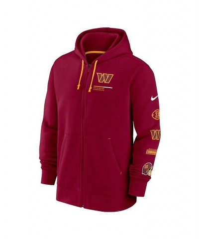 Men's Burgundy Washington Commanders Surrey Full-Zip Hoodie $47.50 Sweatshirt