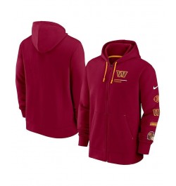 Men's Burgundy Washington Commanders Surrey Full-Zip Hoodie $47.50 Sweatshirt