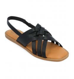 Women's Merrin Woven Sandals Black $33.00 Shoes