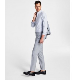 Men's Wool Slim-Fit Sharkskin Suit Separates Gray $54.25 Suits