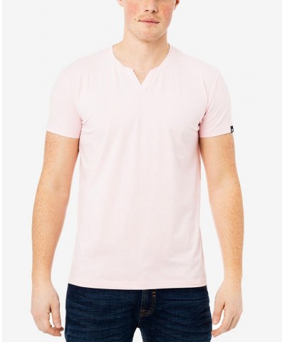 Men's Basic Notch Neck Short Sleeve T-shirt PD13 $15.29 T-Shirts