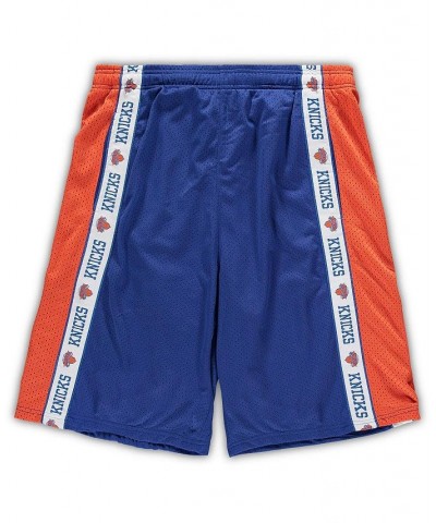 Men's Branded Royal and Orange New York Knicks Big and Tall Tape Mesh Shorts $23.59 Shorts