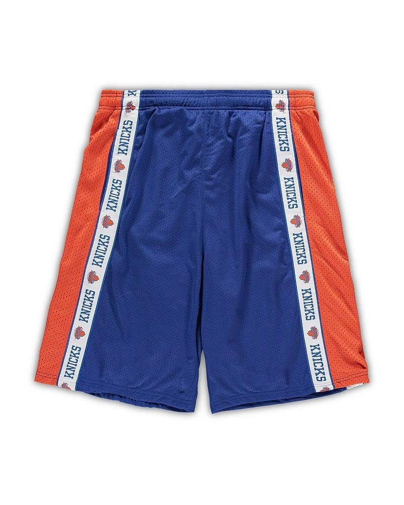 Men's Branded Royal and Orange New York Knicks Big and Tall Tape Mesh Shorts $23.59 Shorts