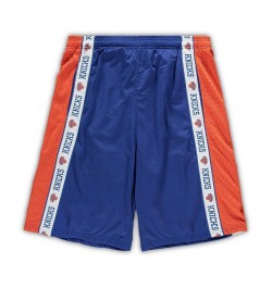 Men's Branded Royal and Orange New York Knicks Big and Tall Tape Mesh Shorts $23.59 Shorts