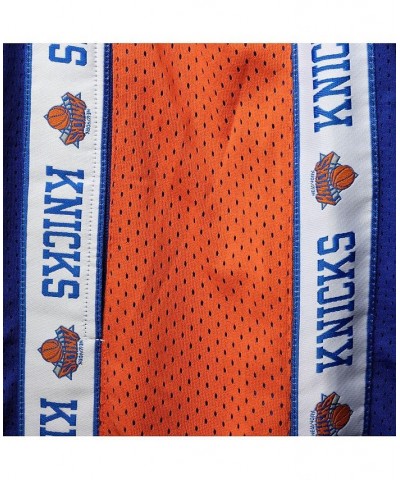 Men's Branded Royal and Orange New York Knicks Big and Tall Tape Mesh Shorts $23.59 Shorts