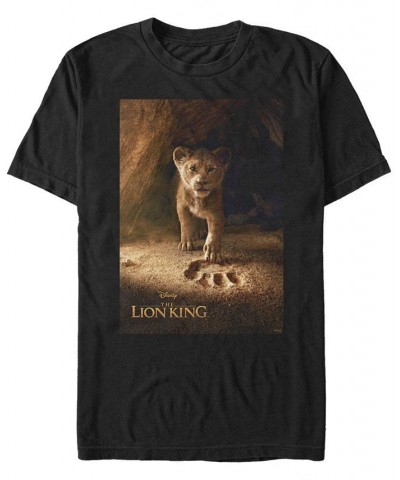 Disney Men's The Lion King Live Action Simba Paw Poster Short Sleeve T-Shirt Black $15.05 T-Shirts