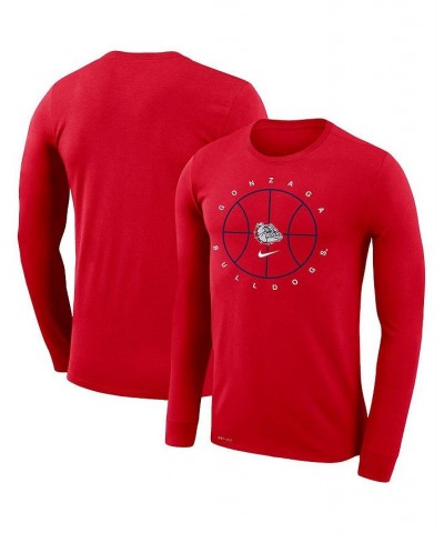 Men's Red Gonzaga Bulldogs Basketball Icon Legend Performance Long Sleeve T-shirt $24.20 T-Shirts