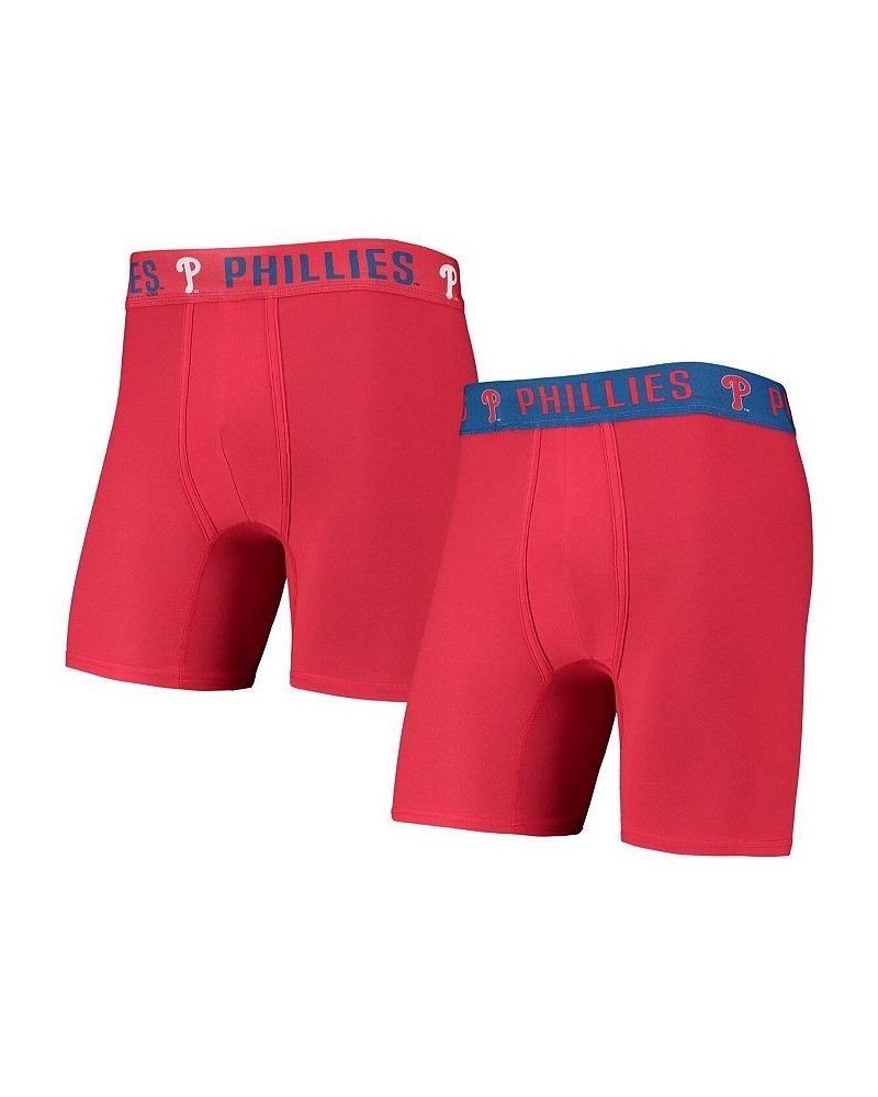 Men's Red, Royal Philadelphia Phillies Two-Pack Flagship Boxer Briefs Set $25.00 Underwear