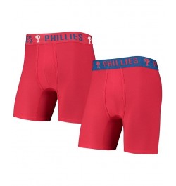 Men's Red, Royal Philadelphia Phillies Two-Pack Flagship Boxer Briefs Set $25.00 Underwear