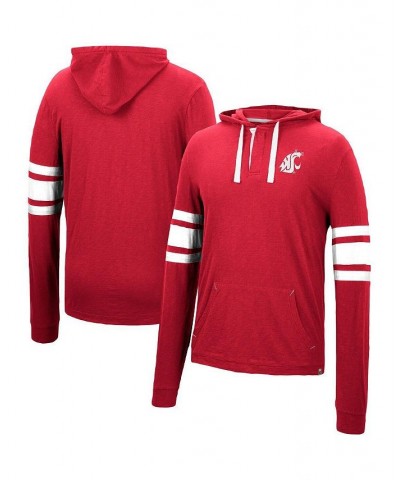 Men's Crimson Washington State Cougars Lebowski Hoodie Long Sleeve T-shirt $26.49 T-Shirts