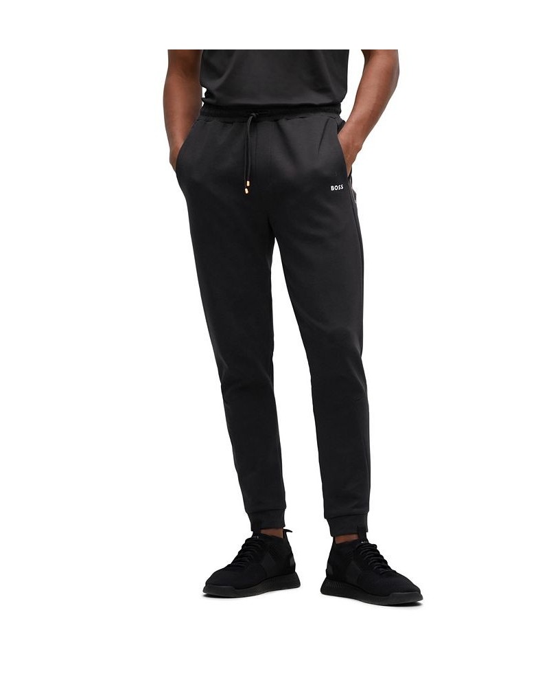 BOSS Men's Cotton-Blend Tracksuit Bottoms Black $77.28 Pants