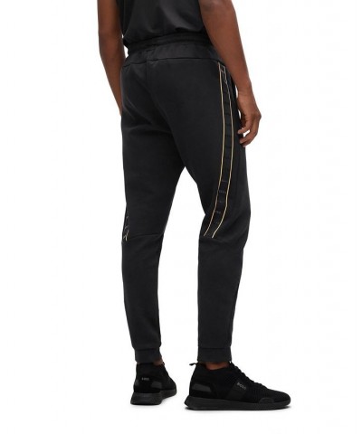 BOSS Men's Cotton-Blend Tracksuit Bottoms Black $77.28 Pants