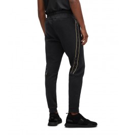 BOSS Men's Cotton-Blend Tracksuit Bottoms Black $77.28 Pants