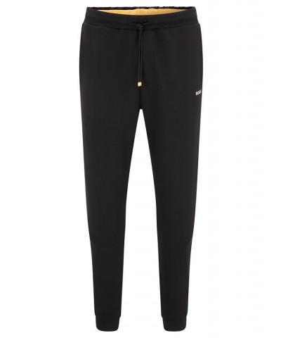 BOSS Men's Cotton-Blend Tracksuit Bottoms Black $77.28 Pants