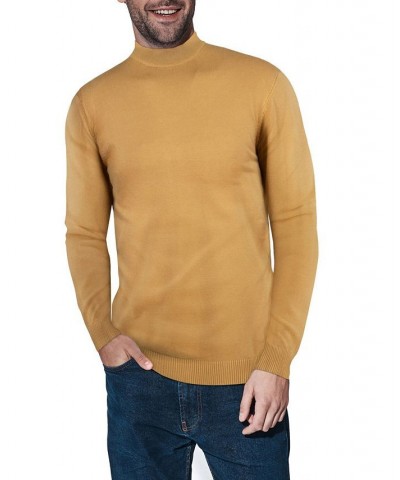 Men's Basic Mock Neck Midweight Pullover Sweater Copper $35.10 Sweaters