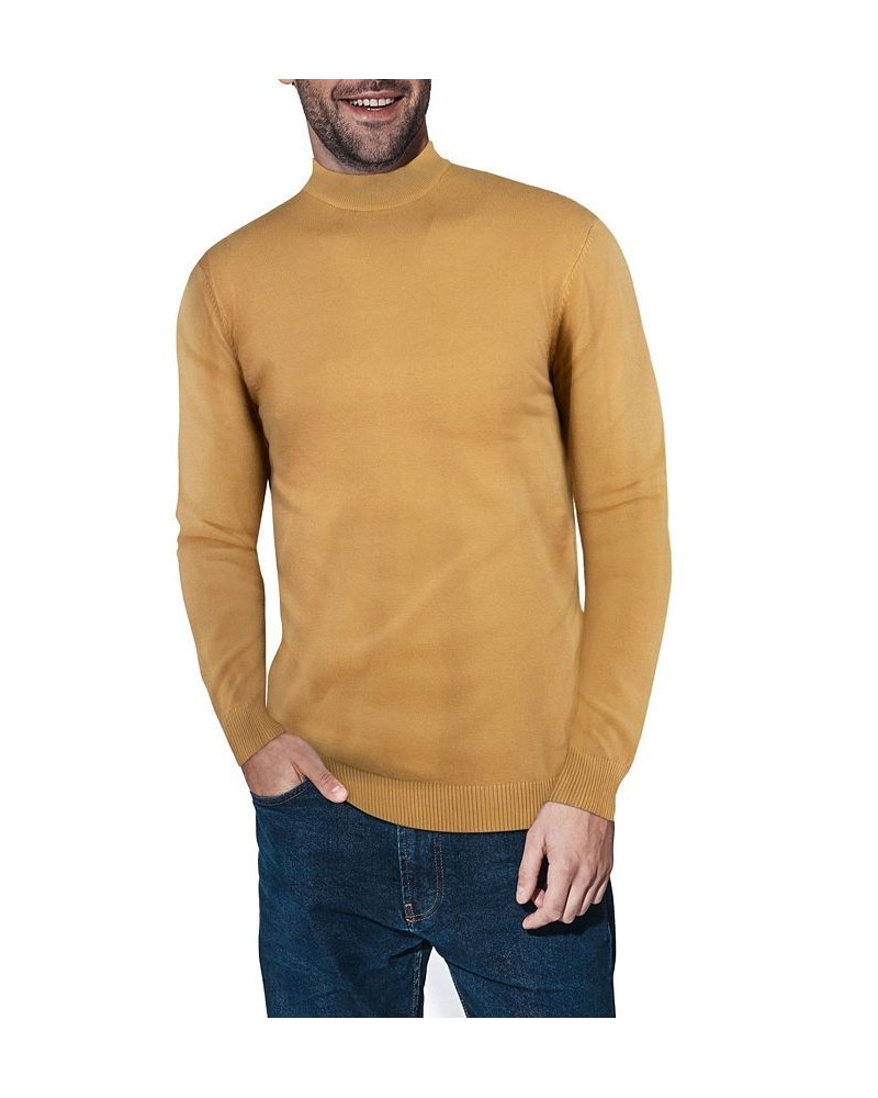 Men's Basic Mock Neck Midweight Pullover Sweater Copper $35.10 Sweaters