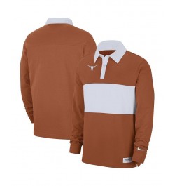 Men's Texas Orange Texas Longhorns Striped Long Sleeve Polo Shirt $37.79 Polo Shirts