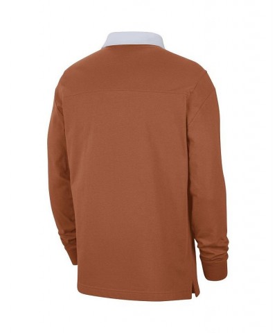 Men's Texas Orange Texas Longhorns Striped Long Sleeve Polo Shirt $37.79 Polo Shirts